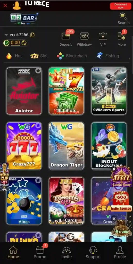 92bar game download